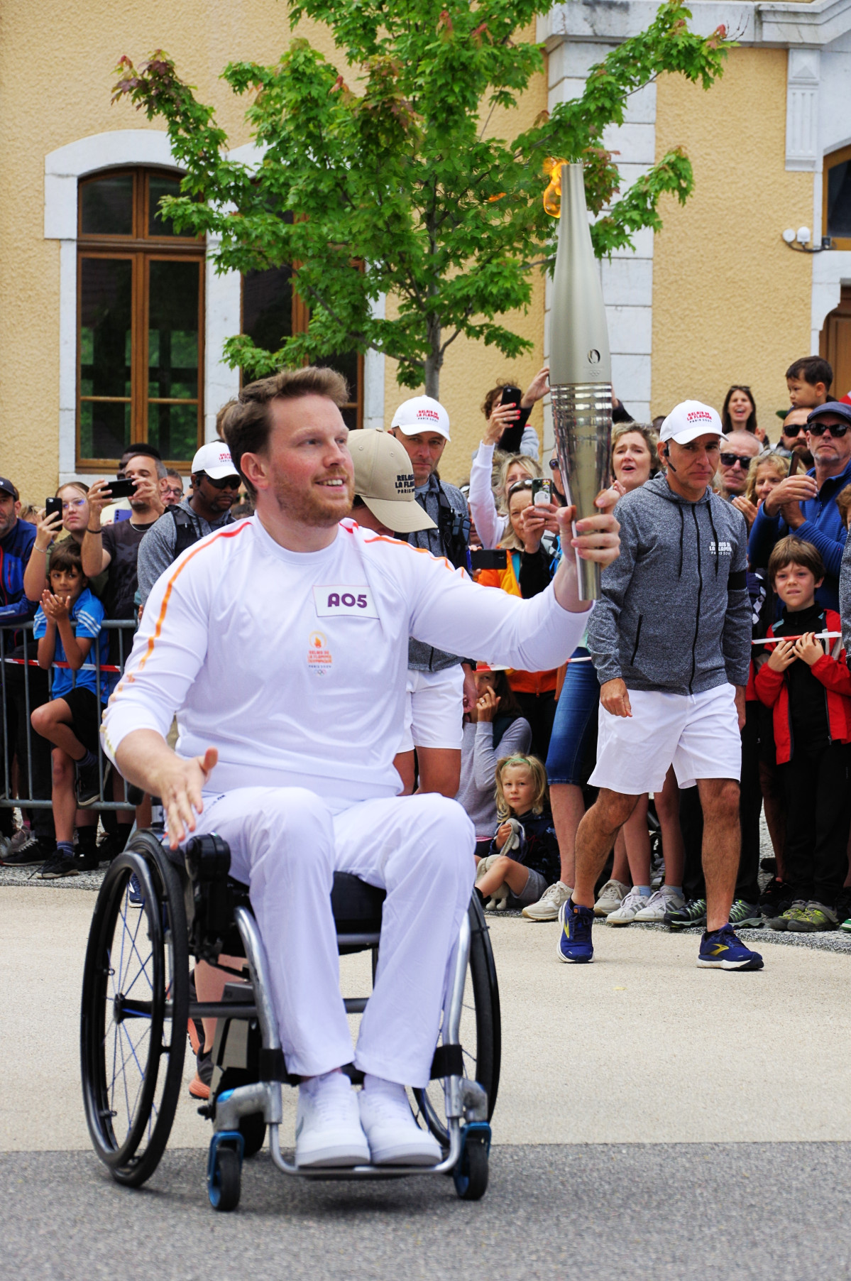 Départ de  la flamme olympique à l'Hérydan