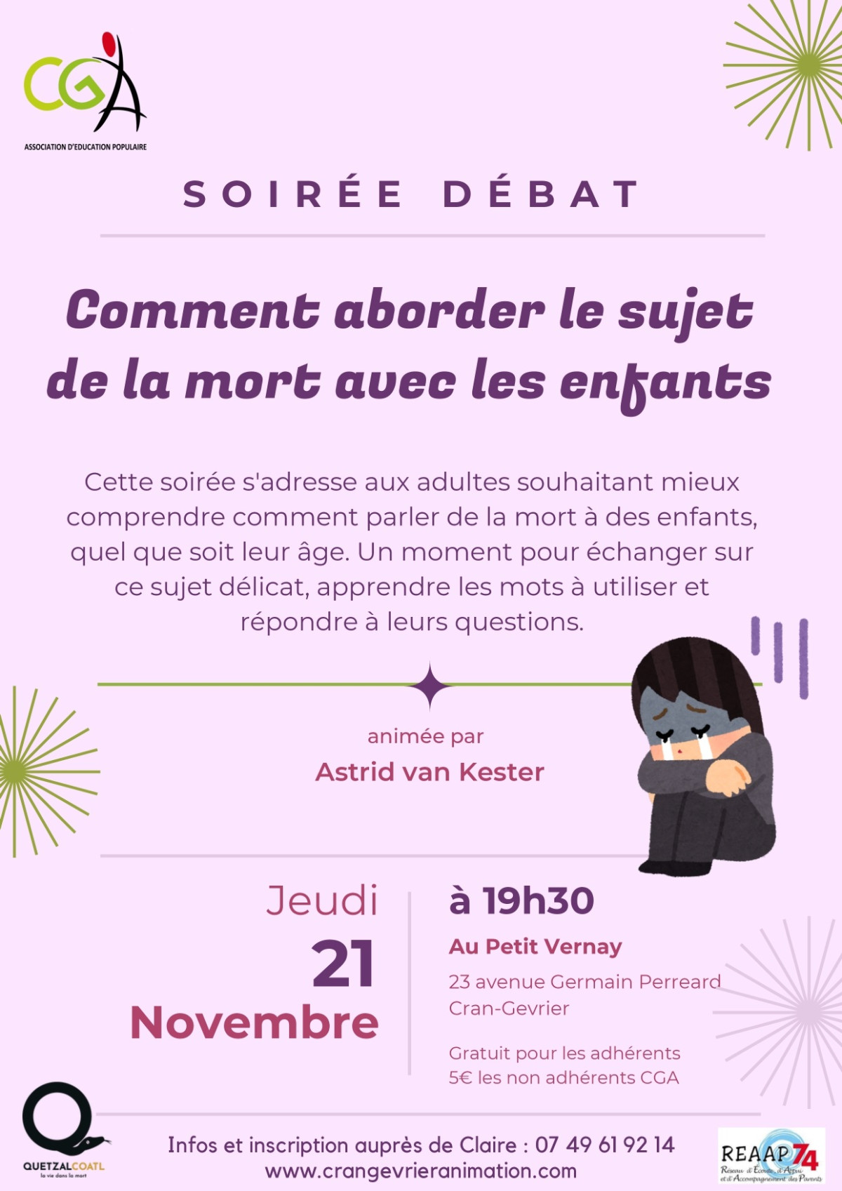 Soirée débat  le jeudi 21 novembre